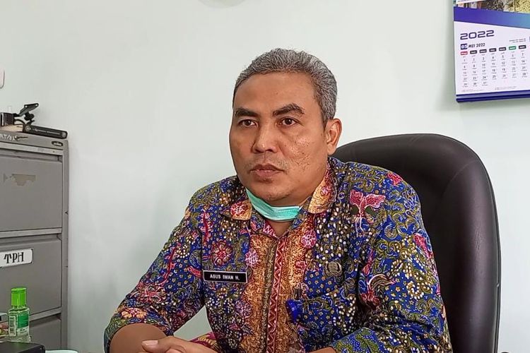 Kepala Dinas Pertanian dan Pangan (Dintanpan) Kabupaten Rembang, Agus Iwan Haswanto saat ditemui wartawan di kantornya, Jumat (13/5/2022)