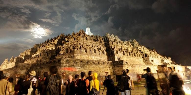 Candi Borobudur di Magelang, Jawa Tengah.