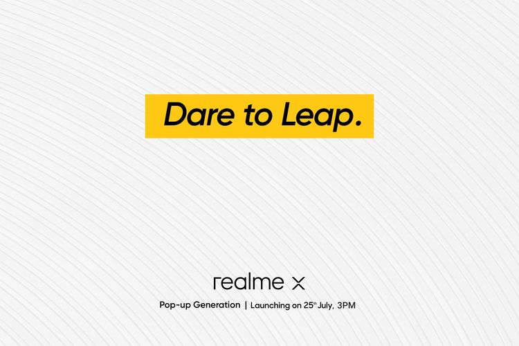 Ilustrasi poster peluncuran Realme X di Indonesia