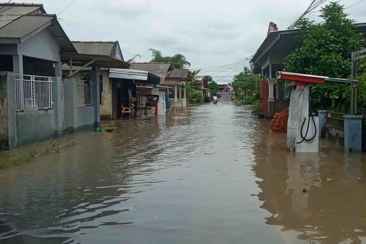 Ilustrasi rumah warga di Kota Bogor banjir.