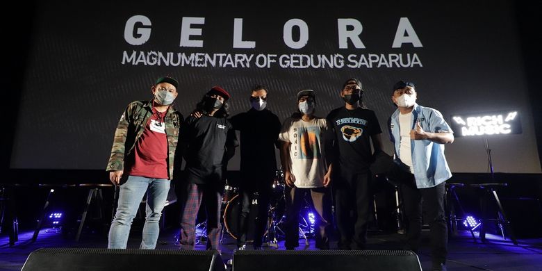 Acara Gala Premier Film Dokumenter Gelora: Magnumentary of Gedung Saparua di Bandung, Senin (7/6/2021).
