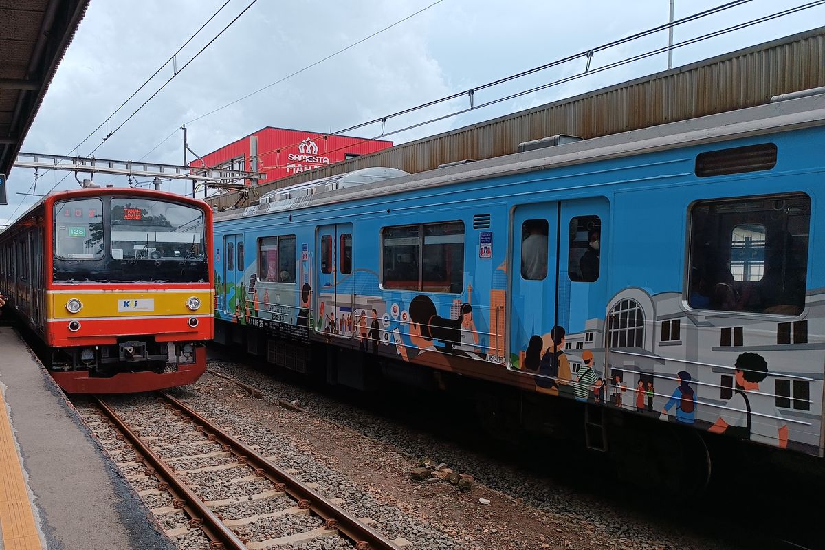 Ilustrasi kereta rel listrik (KRL).