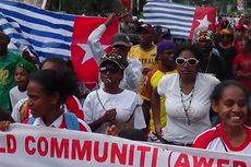 Sambut Aktivis HAM, Warga Papua Kibarkan Bintang Kejora