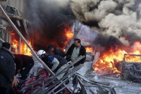 Bom Tentara Suriah Tewaskan 46 Warga Sipil