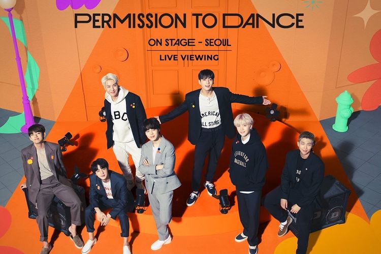 Live viewing konser BTS Permission To Dance On Stage di Indonesia.