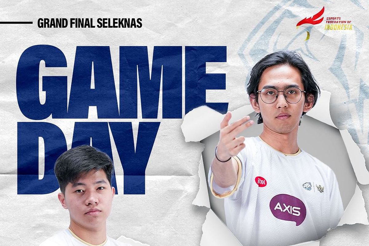 Ilustrasi dua pemain Evos Holy yang akan bertanding di Grand Final Seleknas IESF 2024 dengan Fnatic Onic.