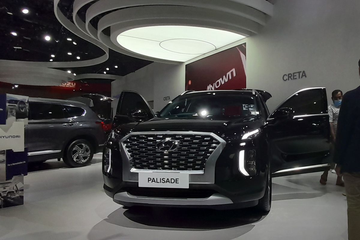 Hyundai Palisade di Jakarta Auto Week 2022, Sabtu (12/3/2022).