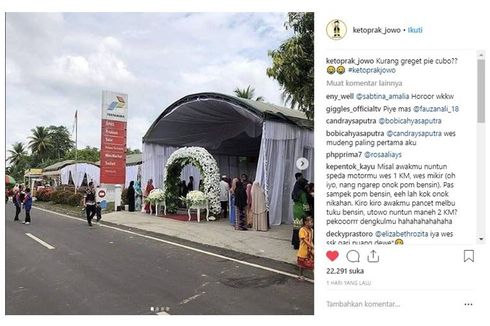 Viral Foto Pernikahan di SPBU, Pertamina Sebut Lokasi di Kalimantan
