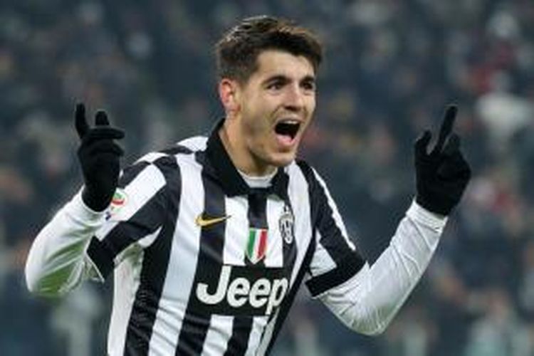 Striker Juventus asal Spanyol, Alvaro Morata.