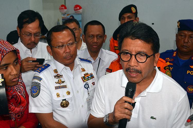 Dirut PT. Jasa Raharja, Budi Rahardjo dalam kunjungannya ke Ternate, Maluku Utara bersama rombongan Menteri BUMN, Jumat (17/8/2018)