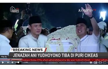 Angkat Peti Jenazah Ani Yudhoyono, Tangis AHY dan Ibas Pecah