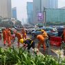Kebocoran Pipa Air di Kawasan Bundaran HI Diduga Terimbas Proyek Revitalisasi Halte Transjakarta 