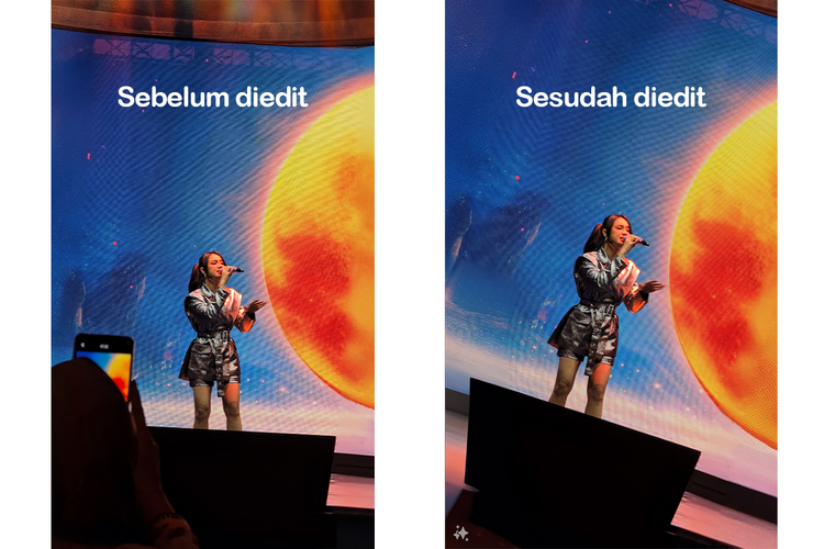 (kiri-kanan) Hasil foto menghilangkan objek dengan fitur Galaxy AI di Samsung S24 Ultra