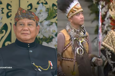 Prabowo Memilih Beskap Jawa, Gibran Membawa Tombak Papua