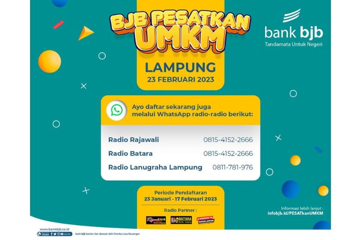 Bank BJB menghadirkan workshop bisnis BJB Pesatkan UMKM di Bandar Lampung.