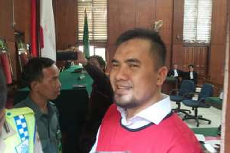 Saipul Jamil di ruang sidang PN Jakarta Utara, Selasa (3/5/2016).