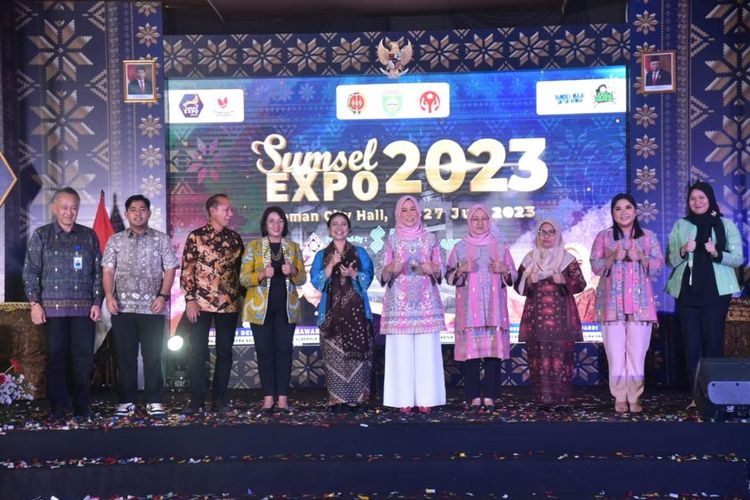 Pembukaan Sumsel Expo 2023 di Sleman City Hall (SCH), Provinsi Daerah Istimewa Yogyakarta (DIY).

