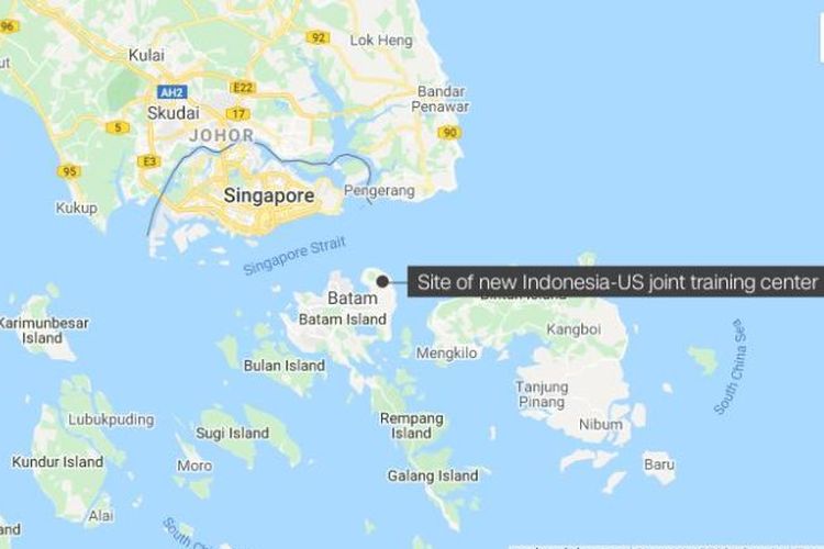 Indonesia dan Amerika Serikat (AS) membangun pusat pelatihan maritim baru senilai 3,5 juta dollar (50,6 miliar) di kawasan strategis Batam, di Kepulauan Riau, kata badan keamanan maritim Indonesia.