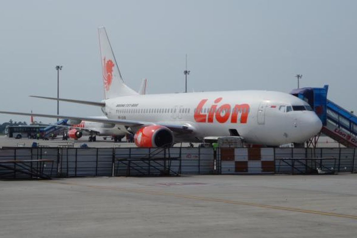 Ilustrasi pesawat Lion Air. 