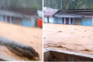 Banjir Bandang Terjang Hutanabolon Tapteng, Warga Terjebak di Rumah, Menangis Minta Tolong