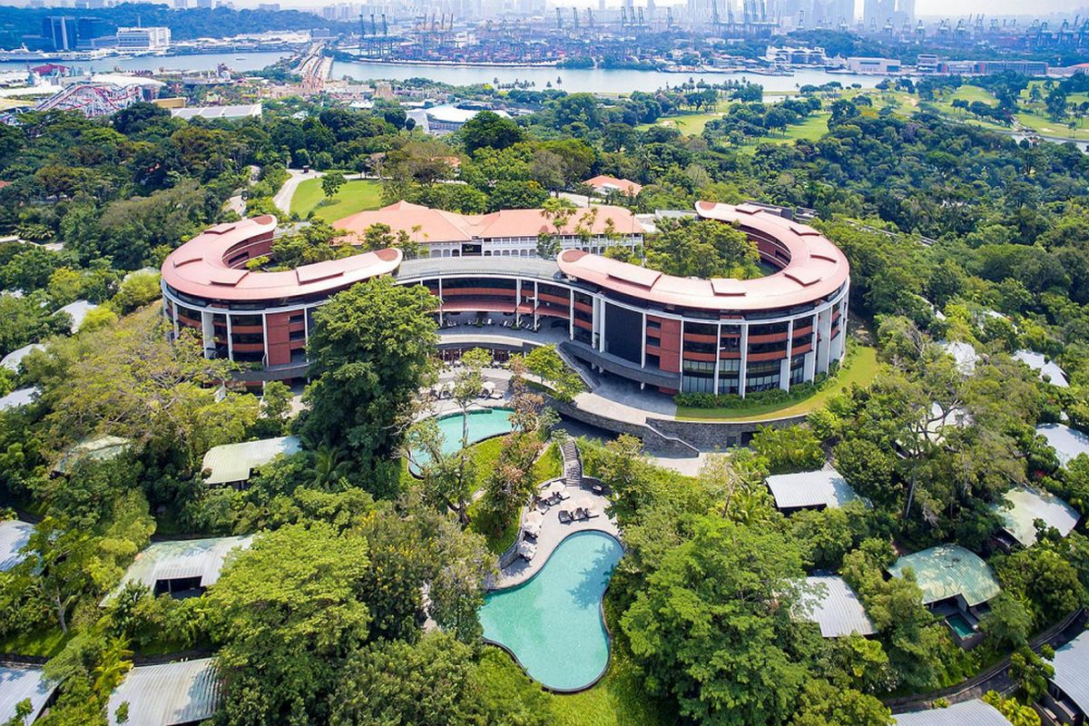 Capella Hotel, Pulau Sentosa, Singapura. 