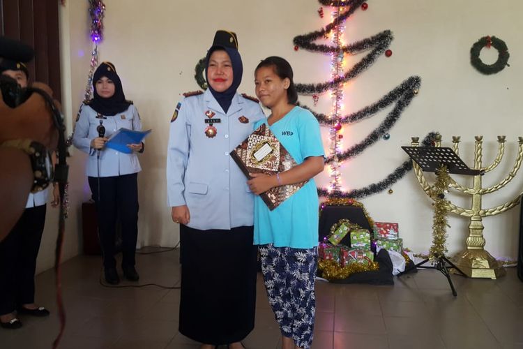 Pemberian remisi Natal di Lapas Perempuan Kerobokan, Rabu (25/12/2019).