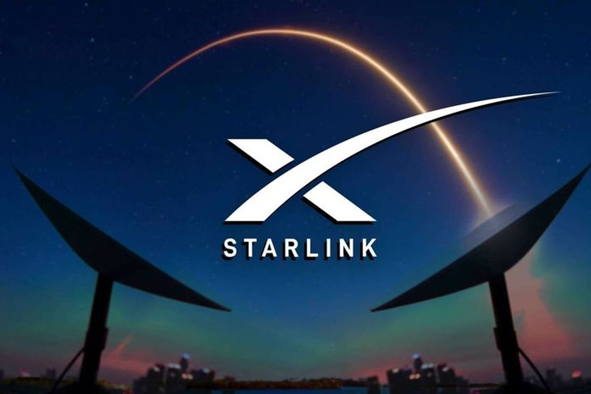 Ilustrasi Starlink, internet satelit buatan Elon Musk.