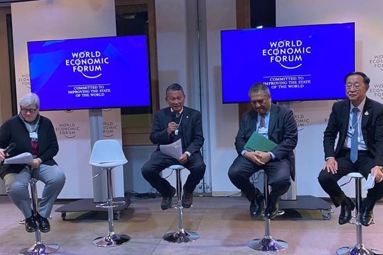 Menteri Energi dan Sumber Daya Mineral (ESDM) Arifin Tasrif Dalam Forum Ekonomi Dunia (The World Economic Forum/WEF) 2023 yang digelar di Davos, Swiss.