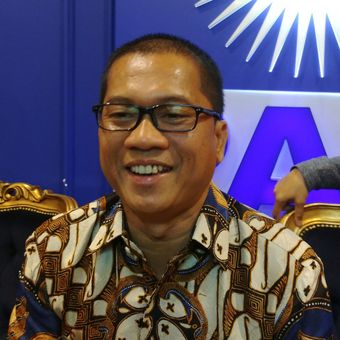 Sekretaris Fraksi PAN Yandri Susanto di Kompleks Parlemen, Senayan, Jakarta, Senin (22/1/2018).