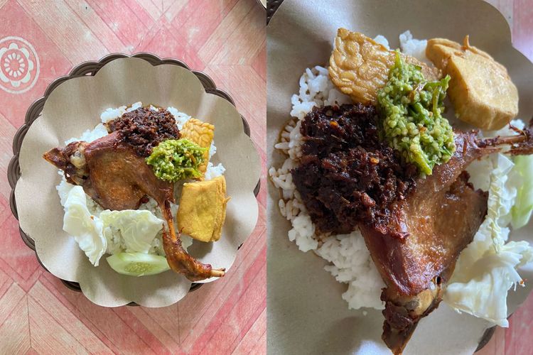 Bumbu hitam dan sambil Ijo bebek hitam khas Madura di Surabaya rasanya yang bikin nampol