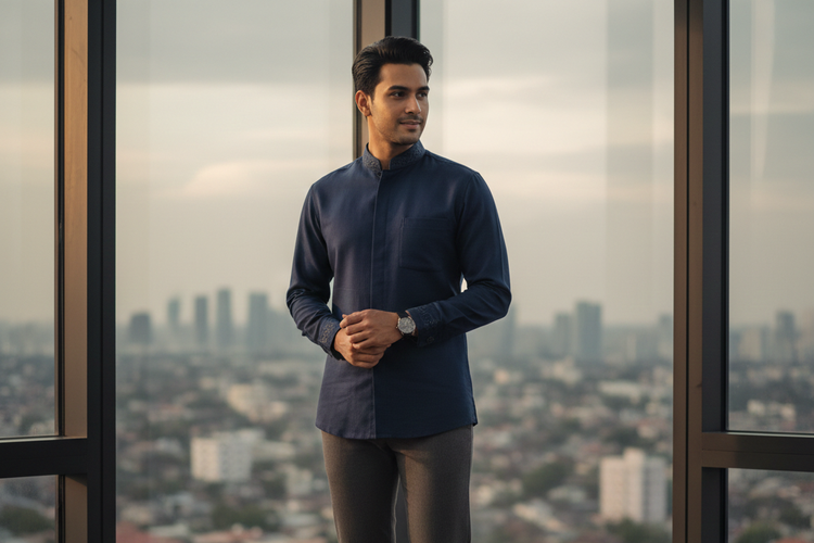 Baju koko modern slim fit