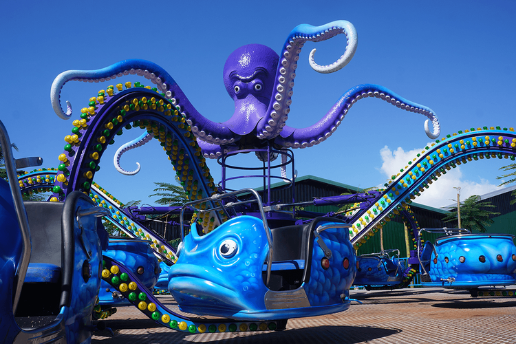 Wahana Octopus di Banyuwangi Park, Jawa Timur