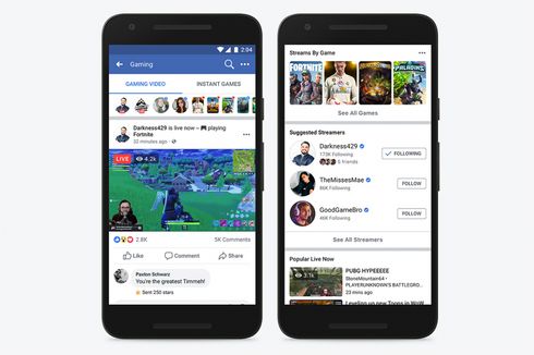 Facebook Buat Laman Khusus Video Streaming Game