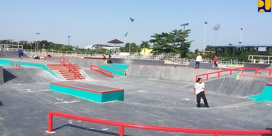 Venue skateboard di Jakabaring Sport City, Palembang.