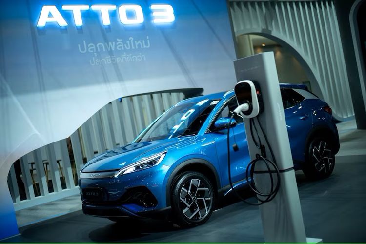 BYD China adalah salah satu merek kendaraan listrik paling populer di Thailand.