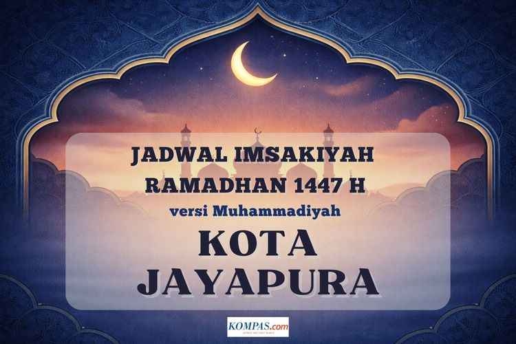 Jadwal imsakiyah untuk Kota Jayapura selama Ramadhan 2026 versi Muhammadiyah , lengkap dari tanggal 1 - 30 Ramadhan 1447 H.
