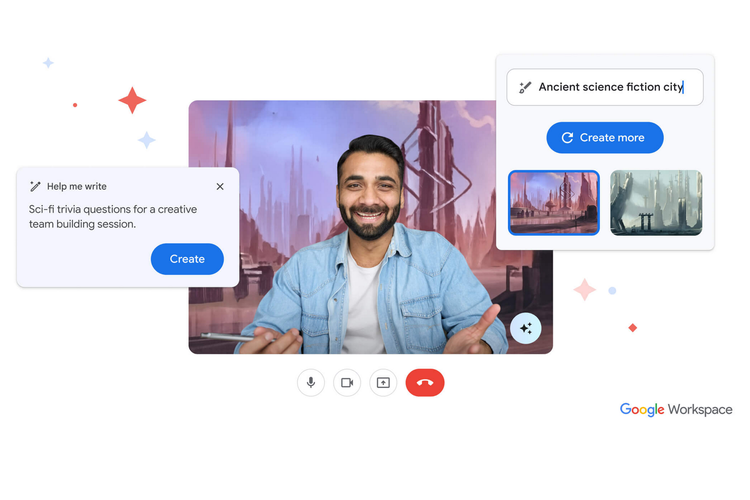 Google merilis asisten AI Google Duet ke pengguna Workspace mulai 29 Agustus 2023. Asisten AI ini bakal membantu pengguna untuk menulis di Docs, membalas email di Gmail, membuat gambar ilustrasi di Slides, hingga membuat background unik di Google Meet.
