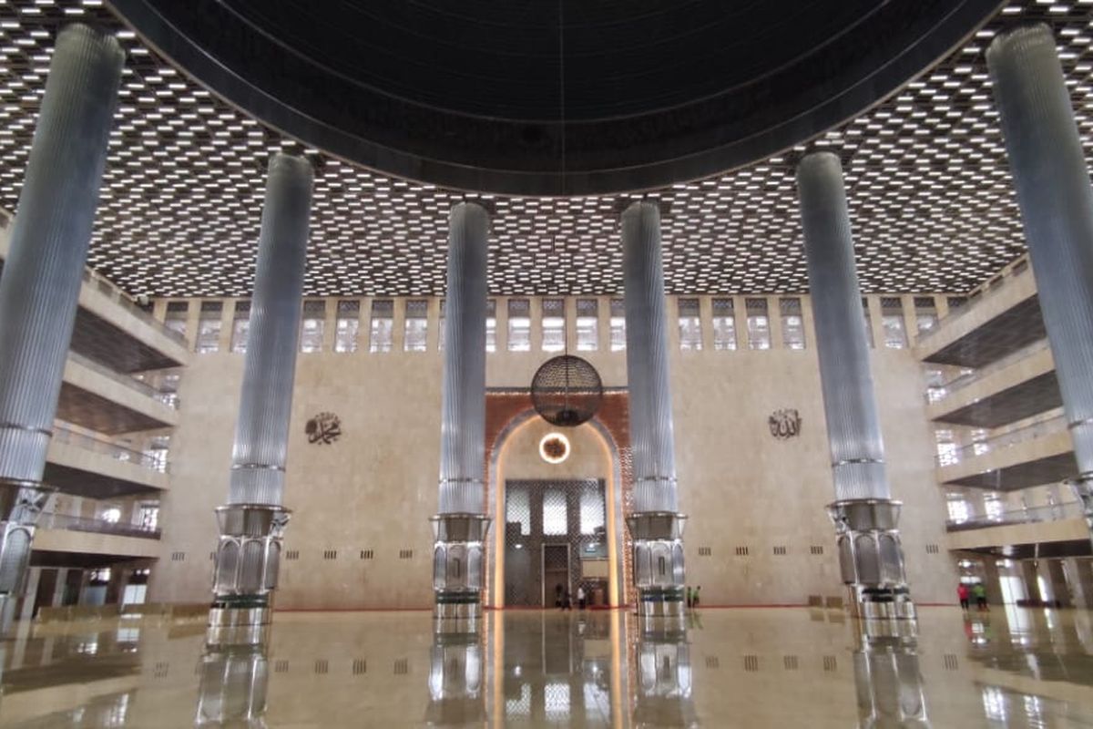 Kondisi Masjid Istiqlal setelah direnovasi, Jumat (8/1/2021).