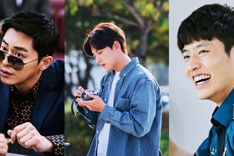 Jo Jung Suk, Ji Chang Wook, dan Kang Ha Neul (dari kiri), potret aktor Korea yang jago menyanyi.