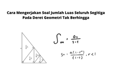 Cara Mengerjakan Soal Jumlah Luas Seluruh Segitiga Pada Deret Geometri Tak Berhingga