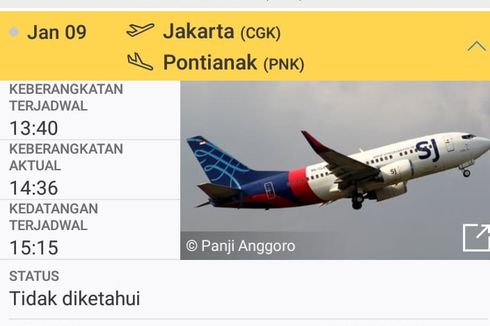 Pesawat Sriwijaya Rute Jakarta-Pontianak Hilang Kontak, Kemenhub Koordinasi dengan Basarnas