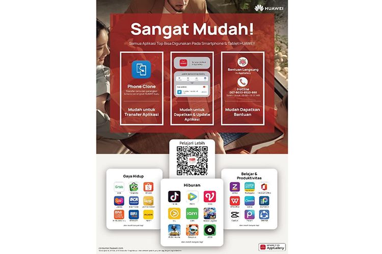 Seluruh aplikasi, baik yang diunduh secara langsung dari AppGallery maupun melalui pihak ketiga, dapat langsung diperbarui. 