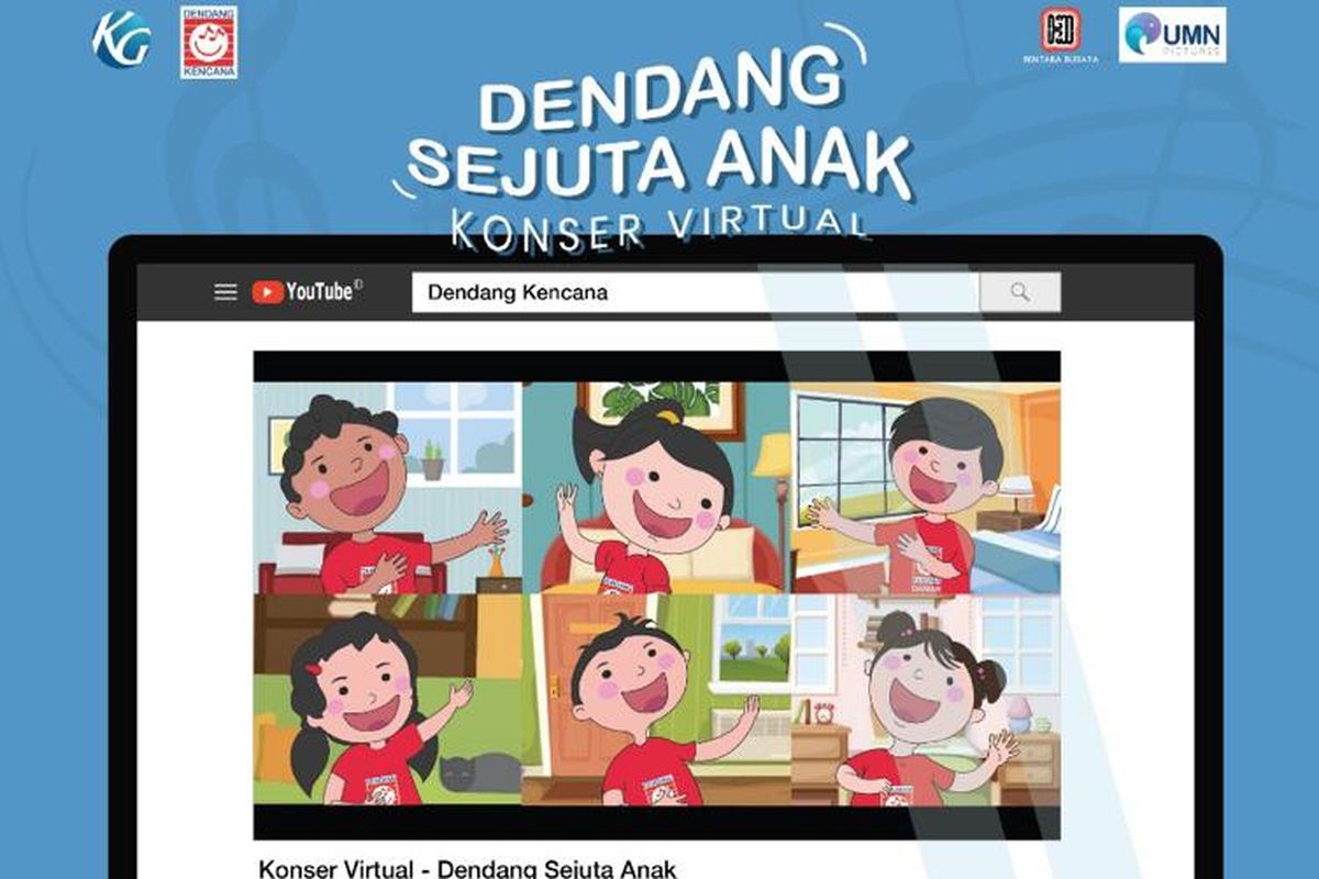 Memaknai Hari Anak Nasional 2020, Kompas Gramedia menyelenggarakan konser virtual ?Dendang Sejuta Anak? sebagai rangkaian dari kegiatan Dendang Kencana. 