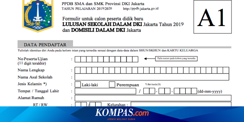 Persiapan Ppdb 2019 Dki Besok Jangan Lupa Unduh Formulir Ini