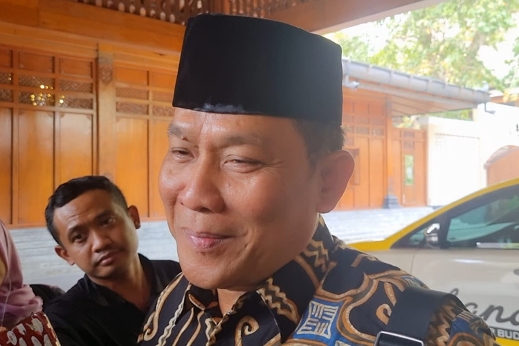 Ketua DPC Partai Gerindra Solo, Ardianto Kuswinarno di Balai Kota Solo, Jawa Tengah, Selasa (10/10/2023).