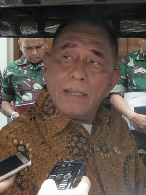 Menteri Pertahanan Ryamizard Ryacudu saat ditemui di Kementerian Pertahanan, Jakarta Pusat, Selasa (26/9/2017).