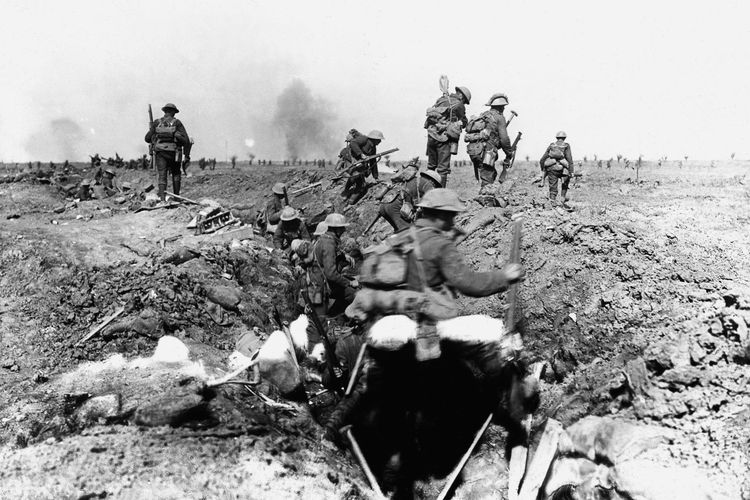 Pasukan Inggris dalam pertempuran Somme bulan September 1916