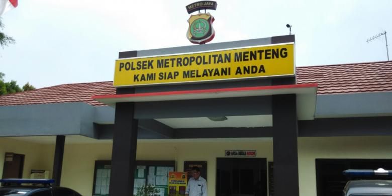 Suasana Mapolsek Menteng pada Jumat (16/10) siang