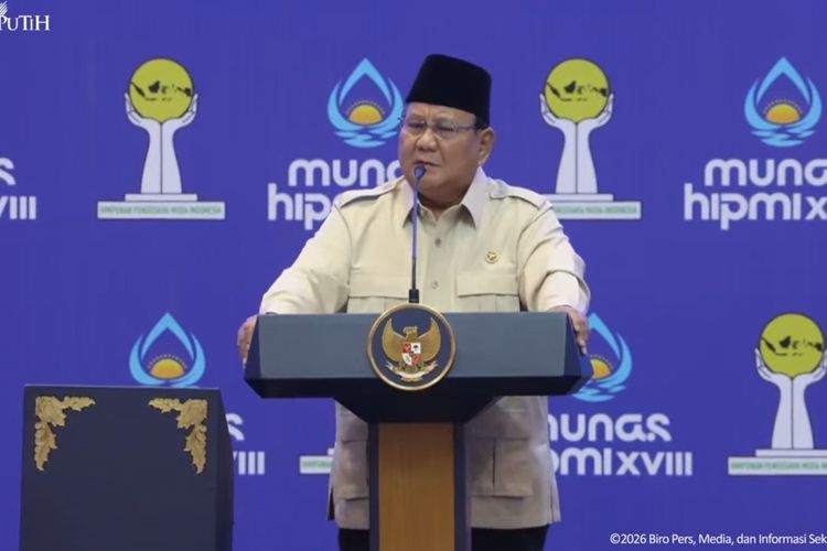 Prabowo di Munas HIPMI: Pengusaha Indonesia Banyak Dosanya