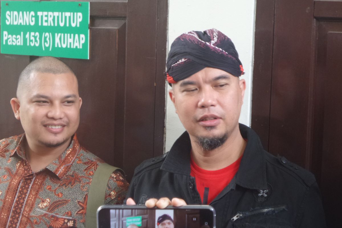 Ahmad Dhani menghadiri sidang kasus ujaran kebencian di PN Jakarta Selatan, Senin (20/8/2018).